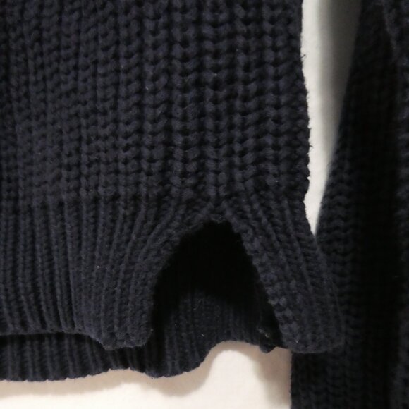 525 AMERICA | small | Navy Blue Cotton Chunky Knit Crewneck Sweater - Picture 16 of 16